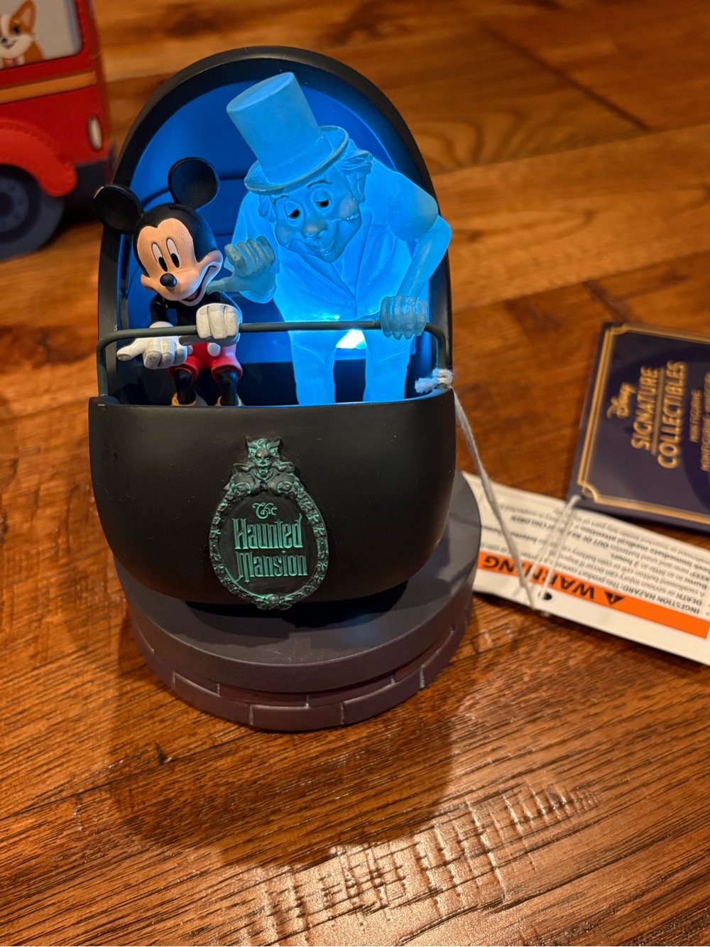 Disney Haunted Mansion Mickey Phineas Doom Buggy Light Up Figurine NEW